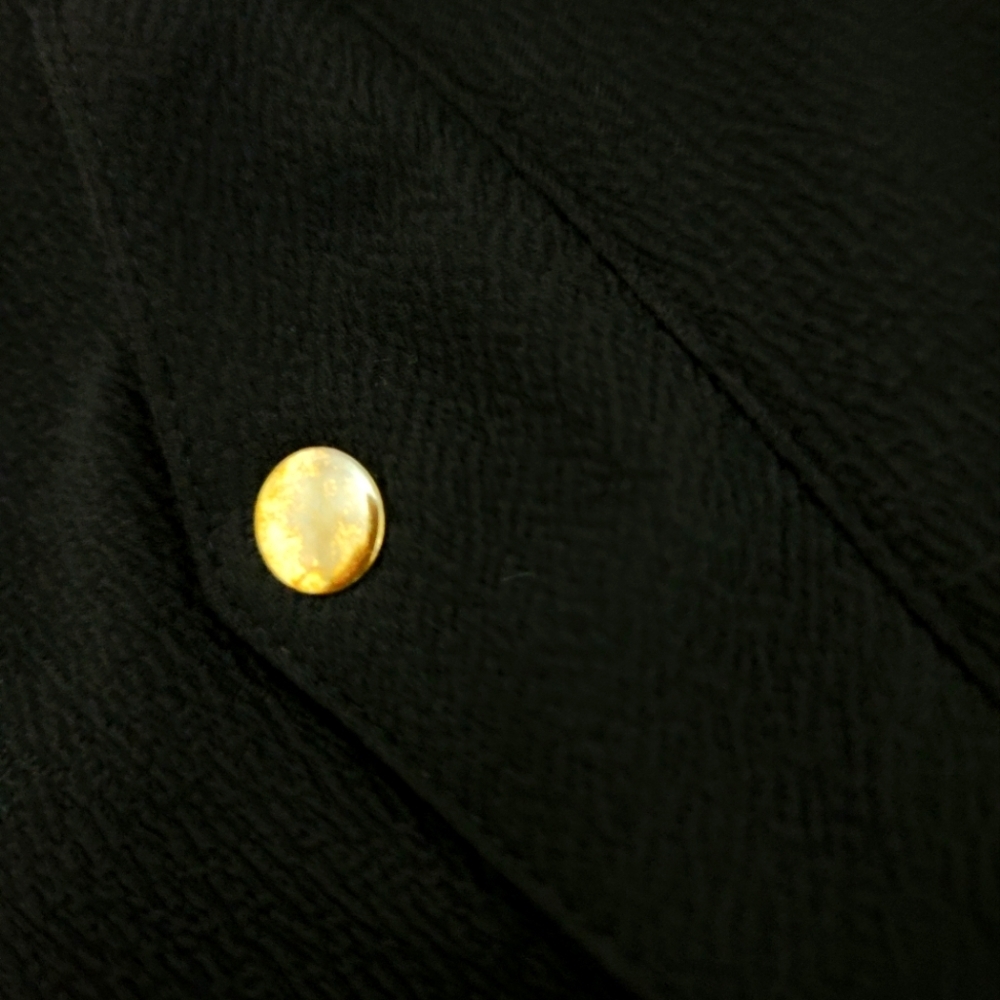 Olivia Blu Black Bomber Jacket With Gold Zipper Detailing​ - Picture 11 of 12